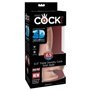 Vibrador de tripla densidade com testículos Plus 6.5 Natural Modelo 3D