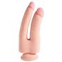 Vibrador 3D Dupla Penetração Tripla Densidade Plus 9.5 Natural