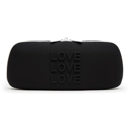 LOVE Estojo com Zíper Médio Preto