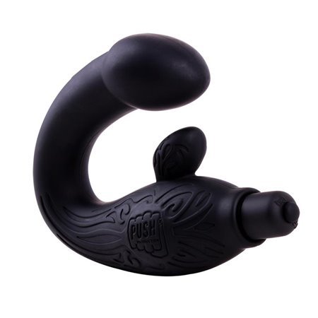 Massageador de próstata de silicone preto