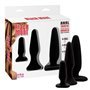 Pack 3 Kit Tramitador de Plug Anal Silicone Preto