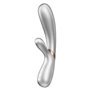 Vibrador de efeito térmico Hot Lover com APP Silver e Champagne