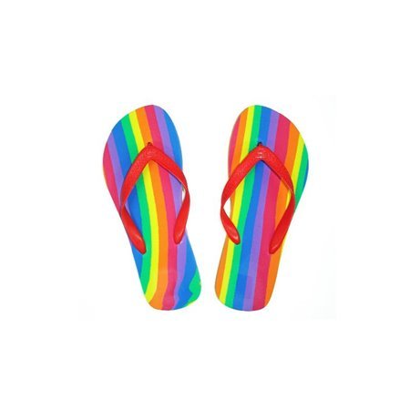 Chinelos com bandeira LGBT+ tamanho 44-45