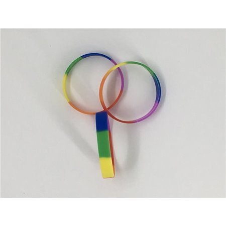 Pulseira de silicone com bandeira LGBT+