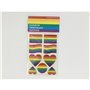 Folha de tatuagem temporária de bandeira LGBT+