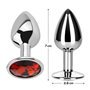Plug Anal com Rubi Red Jewel Tamanho S Alumínio