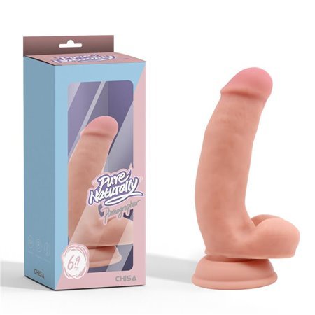 Pornógrafo Vibrador Silicone Líquido Realista Dupla Densidade 17,6 cm