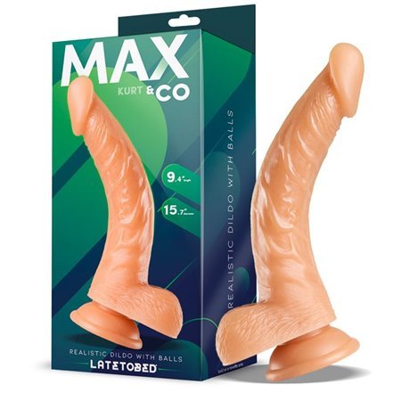 Kurt Vibrador Realista com Testículos Naturais 9,4 - 24 cm
