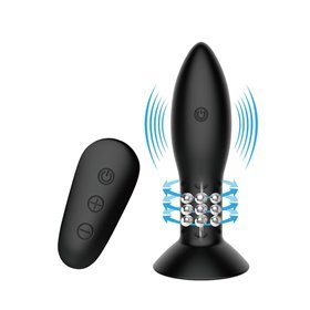 Plugue anal inflável Mr. Play com controle remoto de vibração e rotação