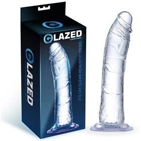 Material Cristalino Vibrador Realista 21,5 cm