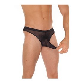 Tanga de malha preta tamanho único