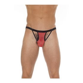 Tanga com Tiras Vermelhas e Pretas Tamanho Único