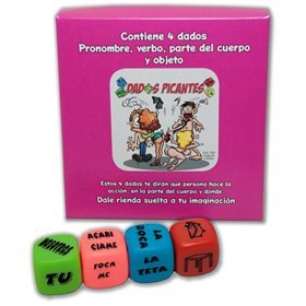 Conjunto de 4 dados fluorescentes