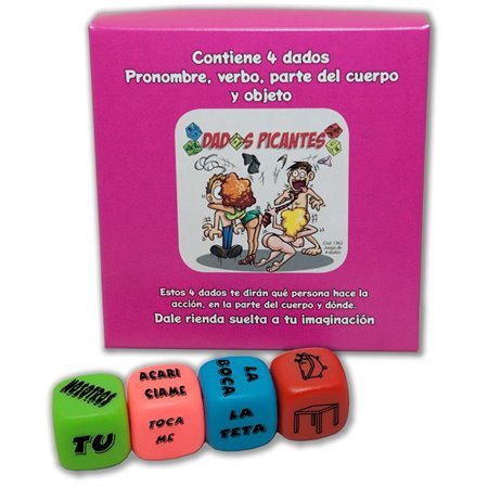 Conjunto de 4 dados fluorescentes