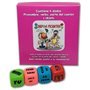 Conjunto de 4 dados fluorescentes
