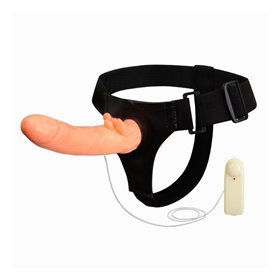 Arnês de dança com vibrador e controle remoto 18 cm