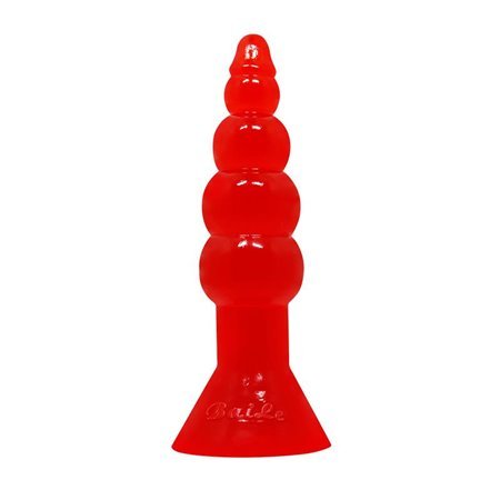 Baile Plug Anal Formato Bulboso Cor Laranja