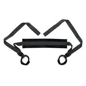Conjunto de restrições ajustáveis Rimba Bondage Play preto