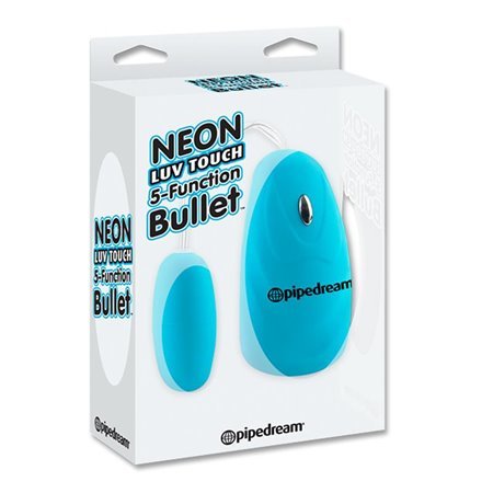 Vibrador Bullet Neon 5 Funções Luv Touch Azul