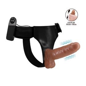 Arnês com Vibrador Retrátil com Vibração