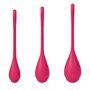 Kit 3 Bolas para Assoalho Pélvico Yoni Power 1 Vermelho