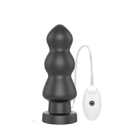 Plug Anal com Vibração King Size 7.8 Preto