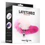 Plug Anal com Cauda de Raposa Rosa e Branca Tamanho S