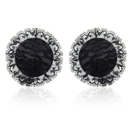 Capas para mamilos em renda preta