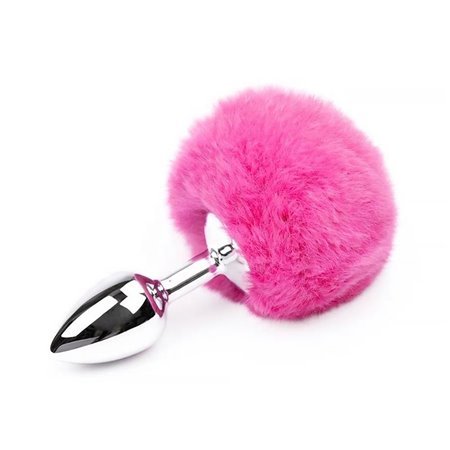Plug Anal com Pompom Rosa Tamanho S
