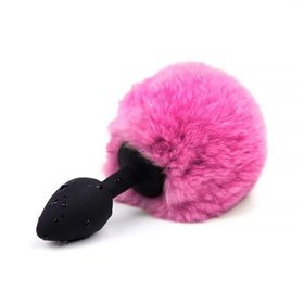 Plug Anal com Pompom Rosa Tamanho S