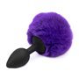 Plug Anal com Pompom Roxo Tamanho S