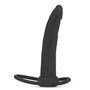 Vibrador Anal com Anel Duplo Preto
