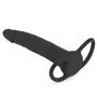 Vibrador Anal com Anel Duplo Preto