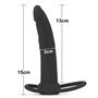 Vibrador Anal com Anel Duplo Preto