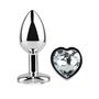 Plug Anal com Joia de Coração Branco Tamanho L