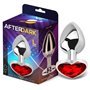 Plug Anal Coração Base Vermelho Escarlate Tamanho L