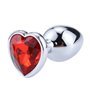 Plugue anal Red Scarlet Heart Jewel tamanho S
