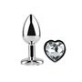 Plug Anal com Jóia de Coração Branco Tamanho M