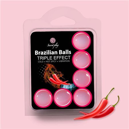 Conjunto 6 Bolas Brasileiras Triplo Efeito (Calor, Frio e Vibração)
