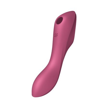 Curvy Trinity 3 Vibrador e Ventosa Tripla Estimulação USB Vermelho