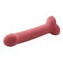 Silicone líquido Bouncy do vibrador hiper flexível tamanho M Borgonha de 7 - 18 cm