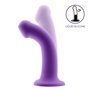 Silicone líquido Bouncy do vibrador hiper flexível tamanho M roxo de 7 - 18 cm