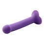 Silicone líquido Bouncy do vibrador hiper flexível tamanho M roxo de 7 - 18 cm