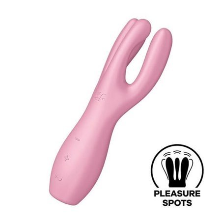 Vibrador Threesome 3 Lay-on 3 Motores Rosa