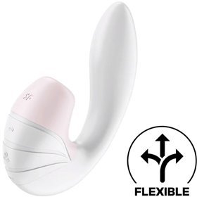 Supernova Sucção Super Flexível e Vibrador USB Branco