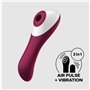 Vibrador Dual Crush e Sucção USB Vermelho