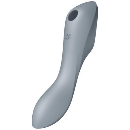 Vibrador de estimulação tripla Curvy Trinity 3 e sugador Bluegray