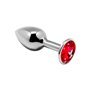 Plug Anal com Jóia Vermelha Tamanho M