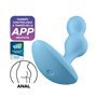 Plug Anal Deep Diver com Vibração APP Satisfyer Connect Azul
