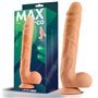 Ben Realistic Vibrador com Testículos 10.2 Natural